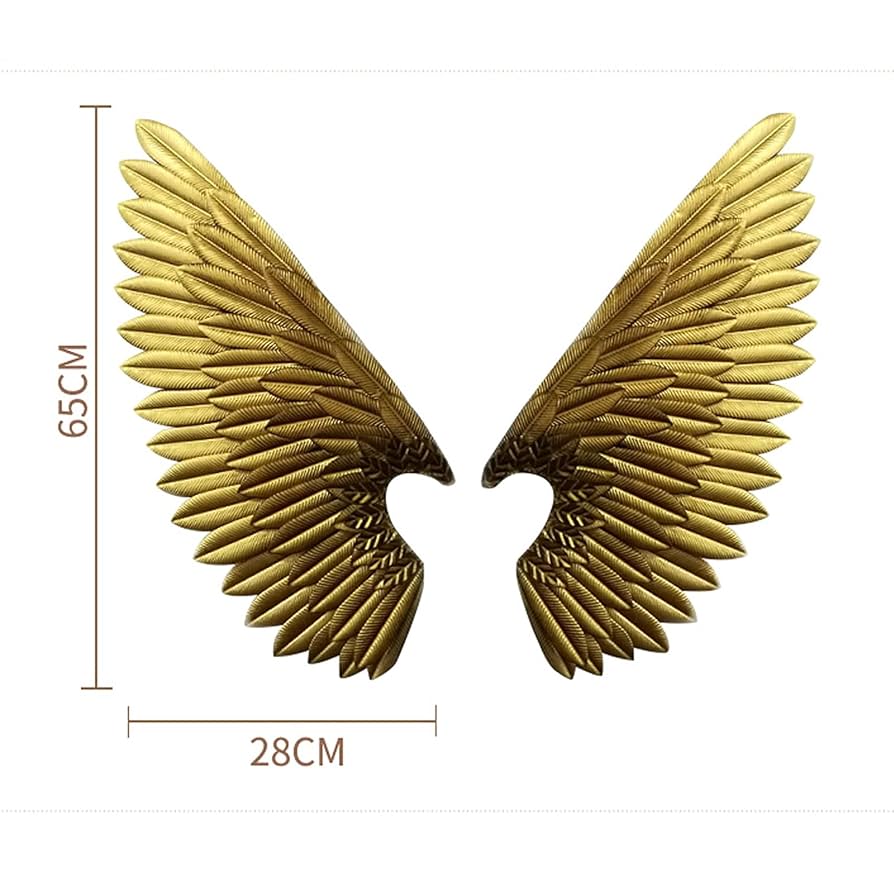 Wing 壁掛け♡ Amazon.co.jp: 金属製の壁の装飾、金の天使の翼（2枚のパック